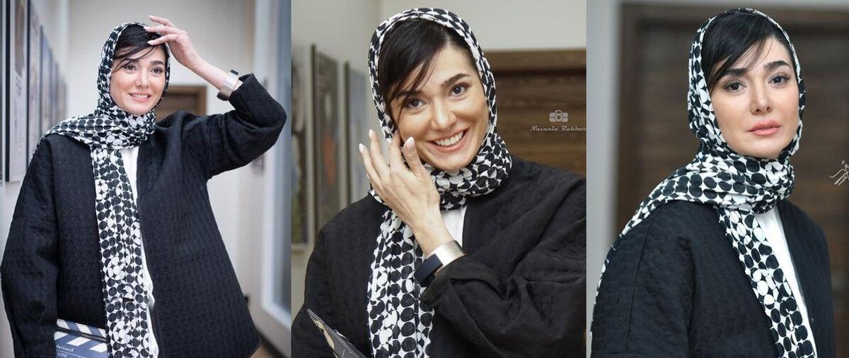 چهره واقعی مینا وحید در خیابان‌های شیراز استایلی مینیمال با ترکیب پافر و اسلش