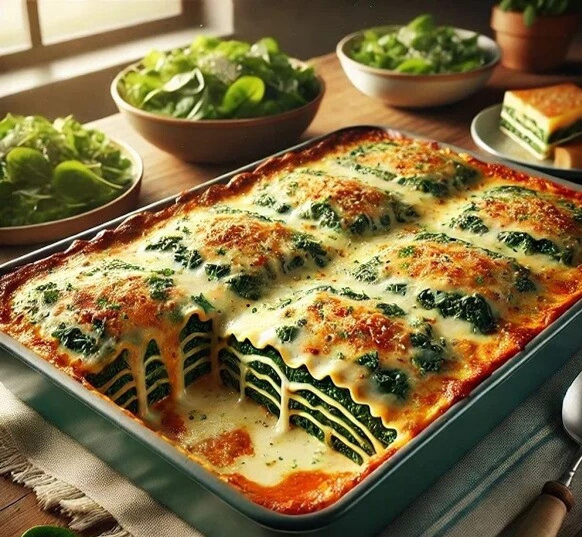 طرز تهیه لازانیای اسفناج و قارچ بدون گوشت