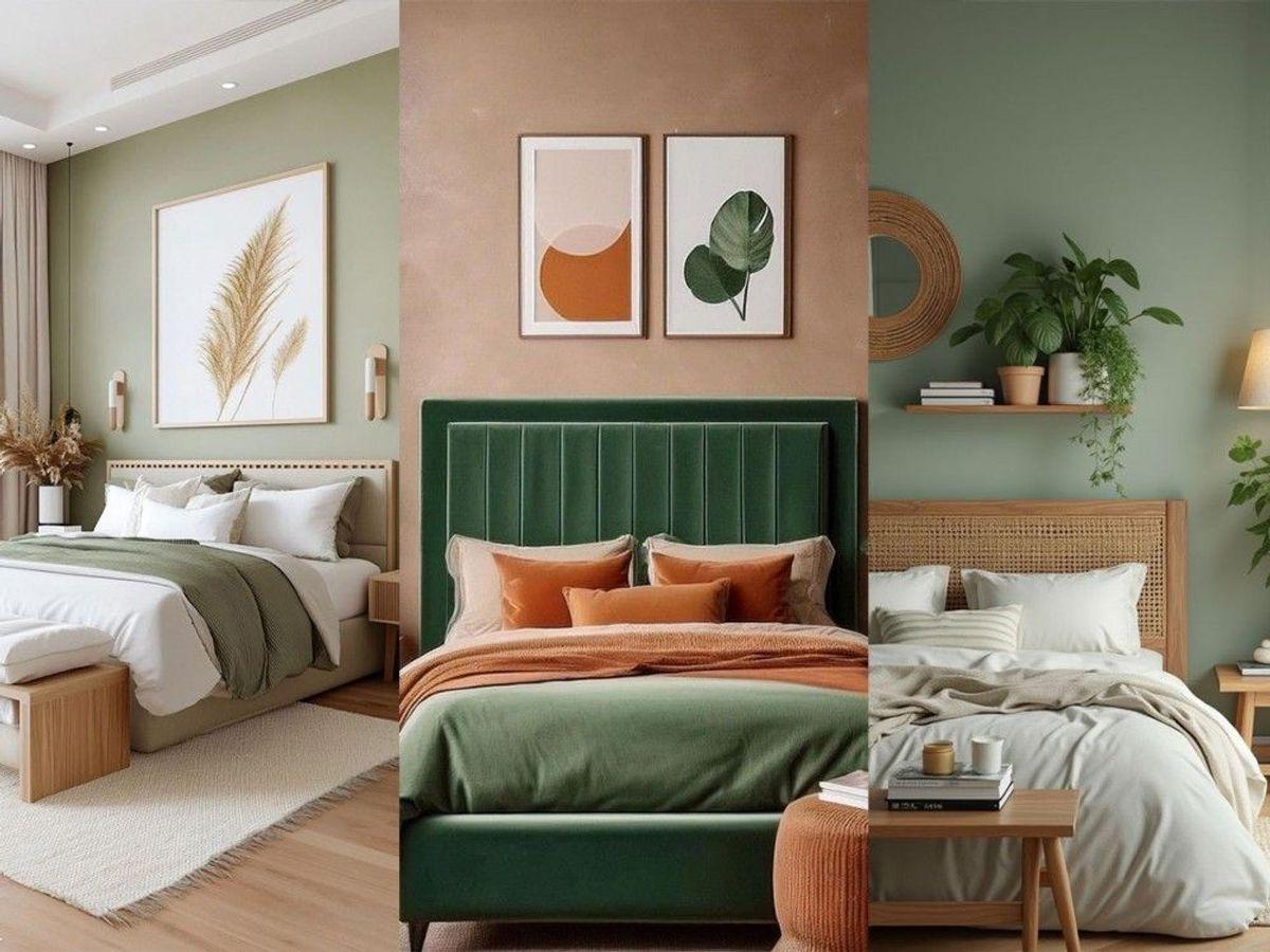 ۲۰ مدل شگفت‌انگیز اتاق خواب سبز برای عروس‌خانم‌ها و عاشقان تغییر