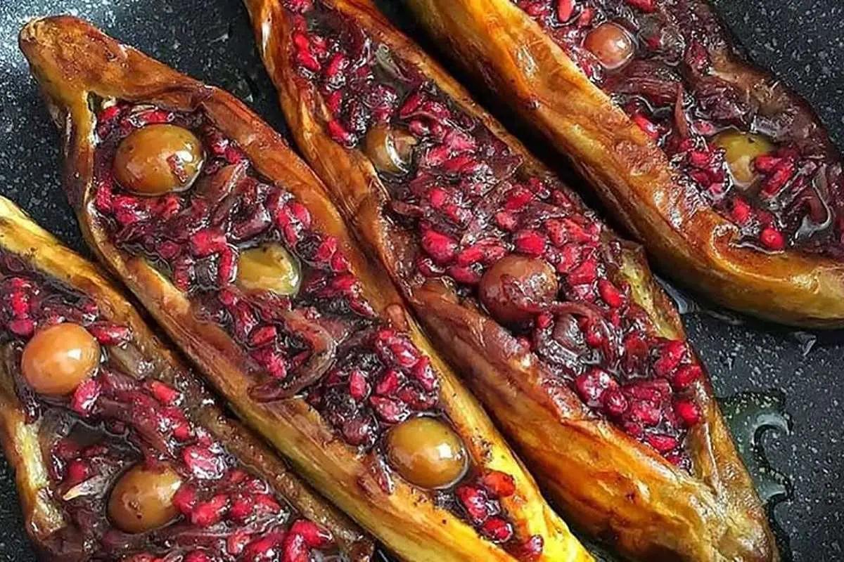 طرز تهیه بادمجان شکم پر شمالی