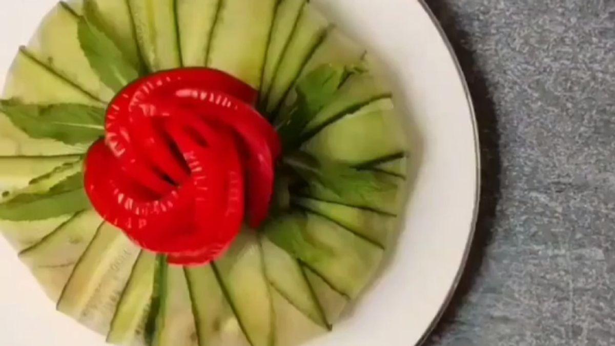 طرز تهیه سالاد شیرازی بقچه ای | با این سالاد خوشگل دیزاین سفره ات را جادویی کن