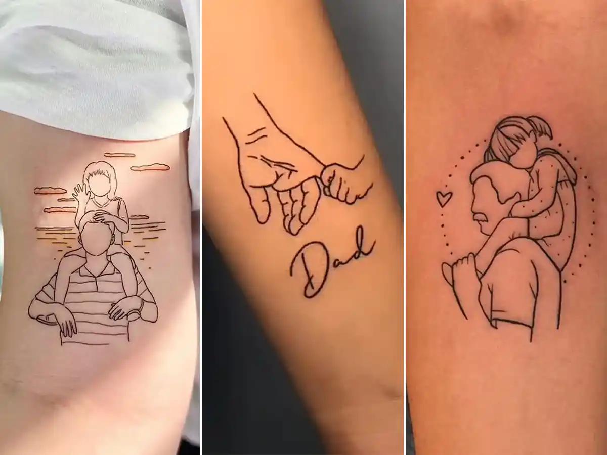 طرحهایی خاص برای یک رابطه خاص! تتوی پدر و دختر، از دل تا پوست