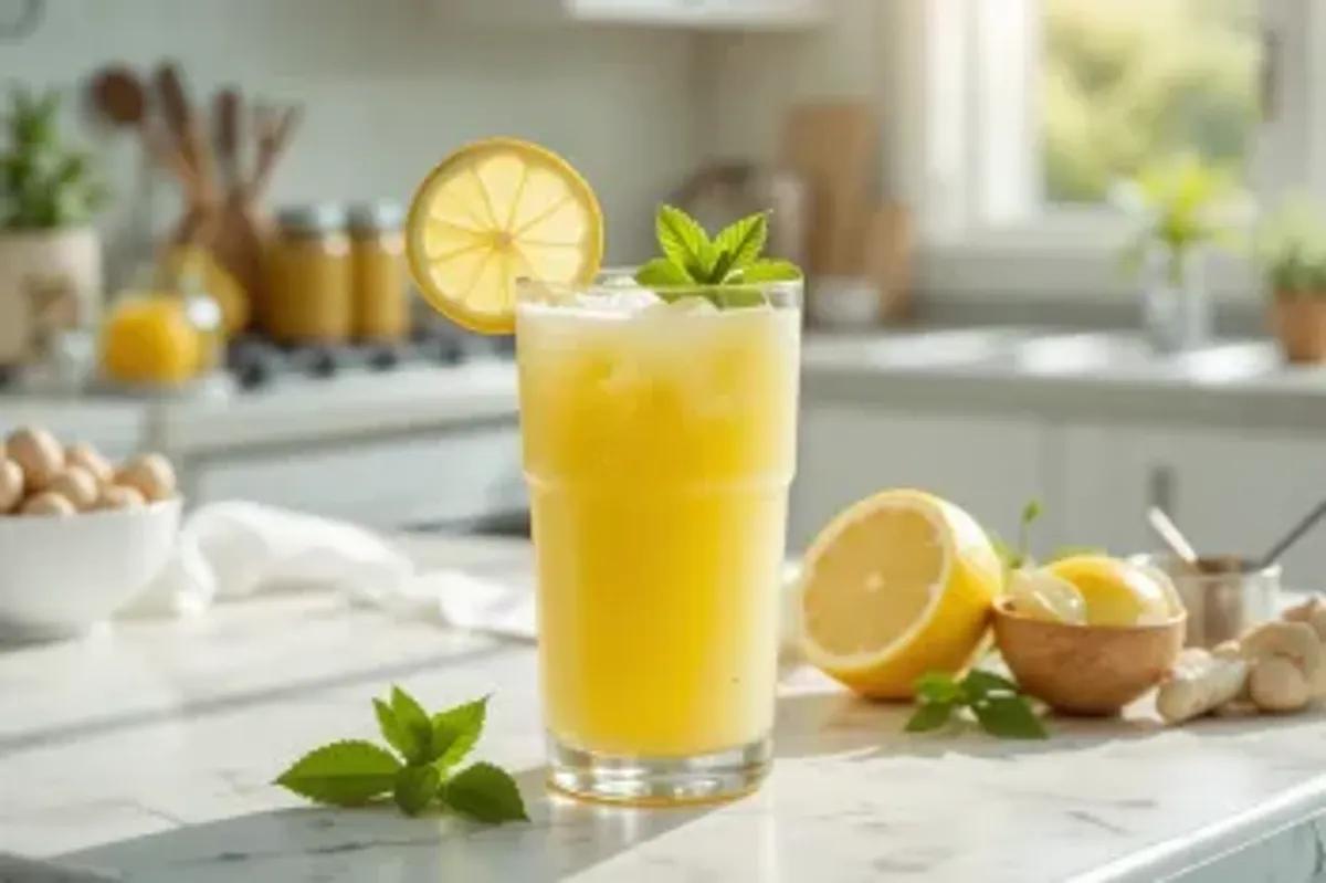 طرز تهیه اسموتی لیمو زنجبیل یک نوشیدنی سالم و خوشمزه