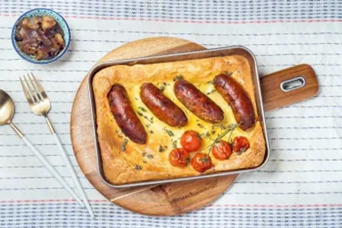 نحوه آماده سازی پودینگ سوسیس با نان تست در منزل