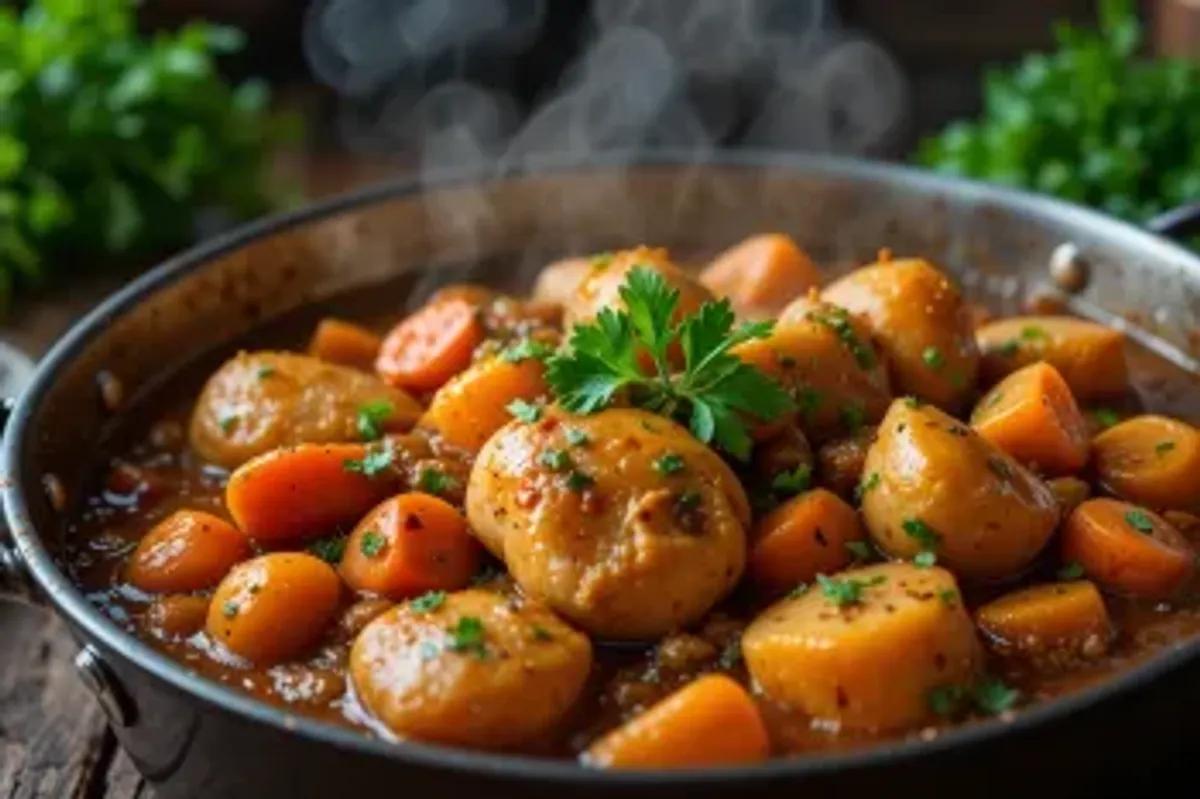 خوراک راگو مرغ با طعم اصیل و زمان کم پخت | راهحل سریع برای شام خانوادگی