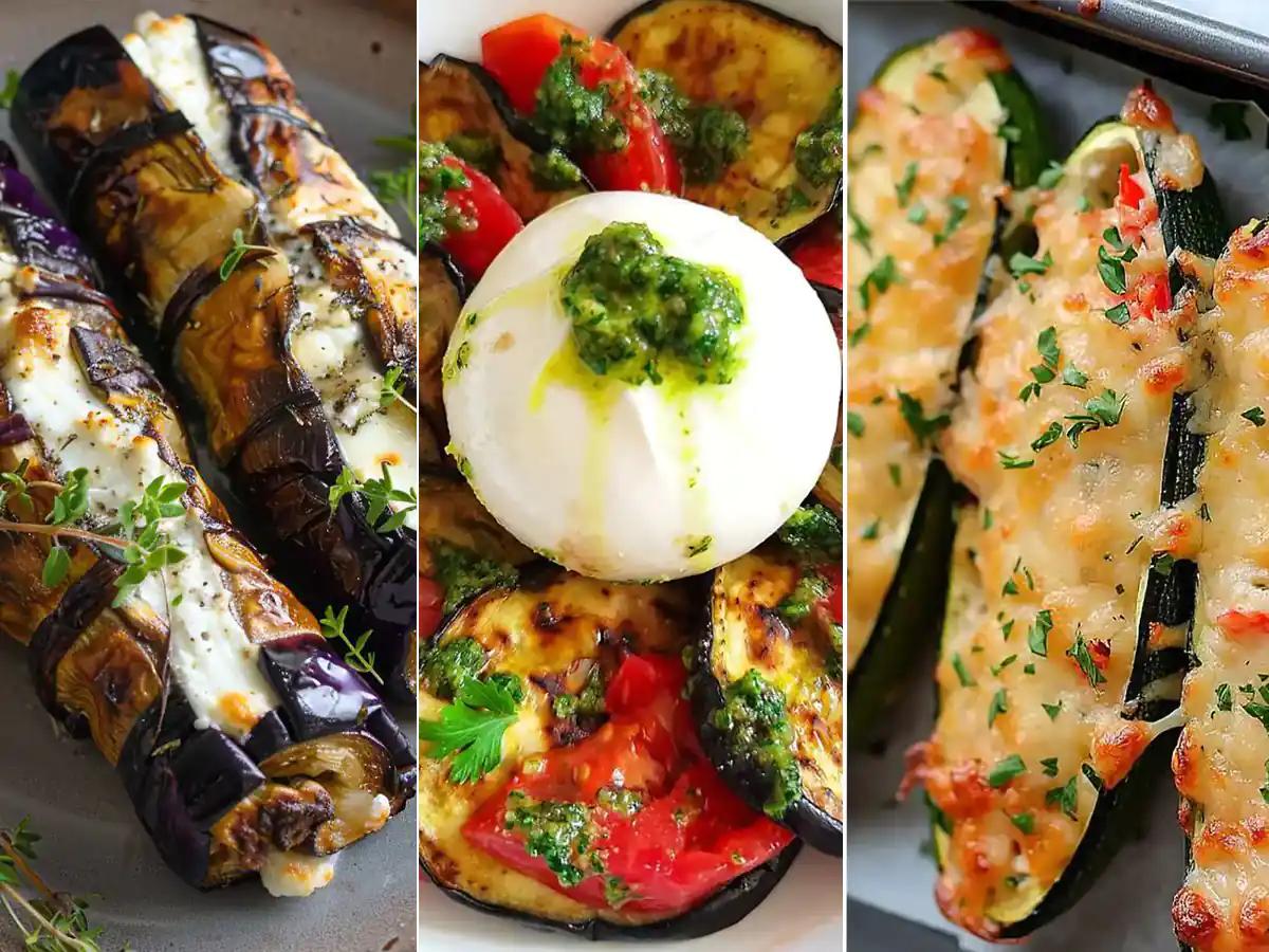 مدل پیش غذای بادمجان | ترکیب رنگی عالی برای سفره پذیرایی با رولهای بادمجونی فانتزی